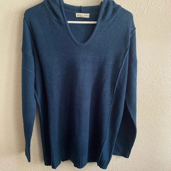 Divine Heart Navy Finch Hoodie M - Picture 2 of 6